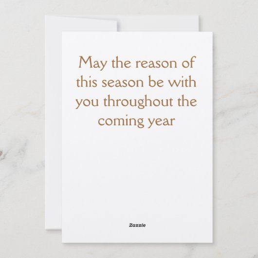 Weihnachtskarte Feiertagskarte (Rückseite)