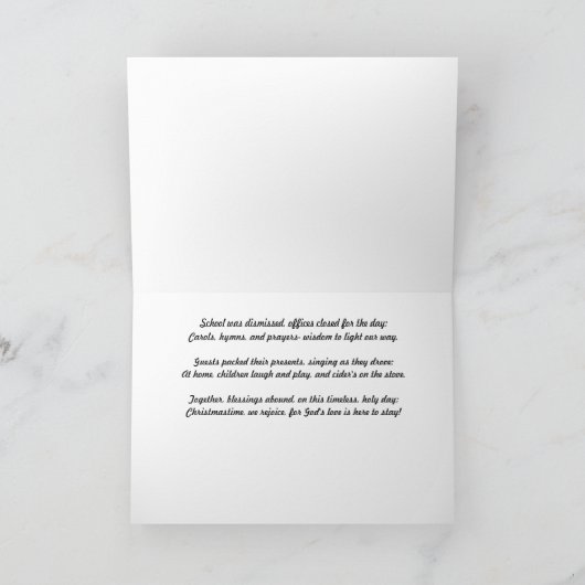 Weihnachtskarte Feiertagskarte (Innenseite)