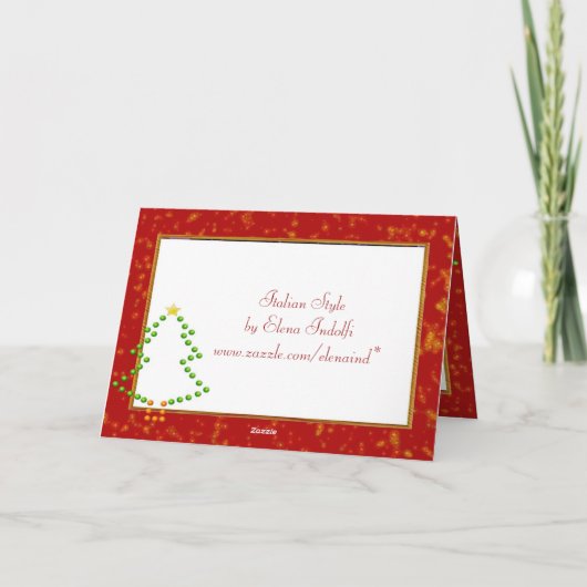 Weihnachtskarte Feiertagskarte (Rückseite)