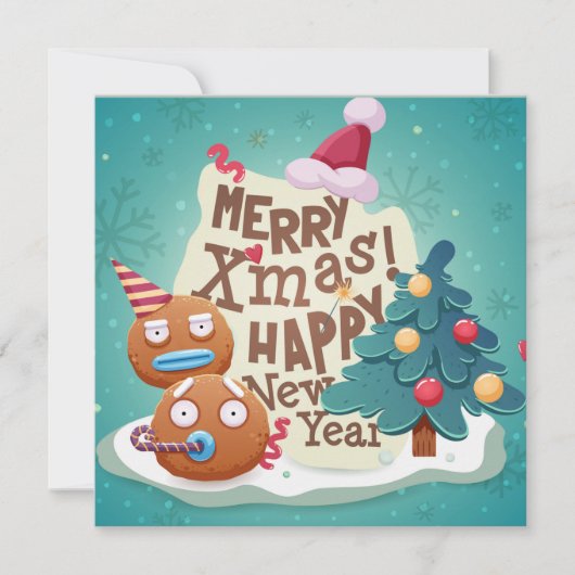 Weihnachtskarte Feiertagskarte (Vorderseite)