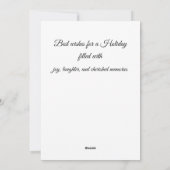 Weihnachtskarte Feiertagskarte (Rückseite)