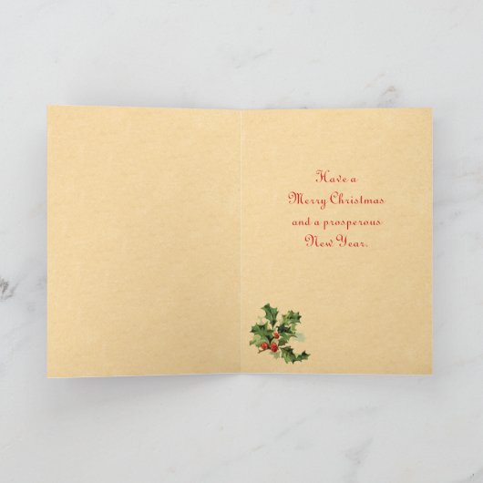 Weihnachtskarte Feiertagskarte (Innenseite)