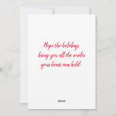 Weihnachtskarte Feiertagskarte (Rückseite)