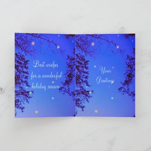 Weihnachtskarte Feiertagskarte (Innenseite)