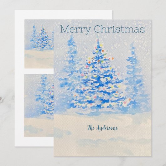 Weihnachtskarte Feiertagskarte (Vorne/Hinten)