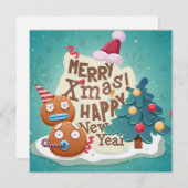 Weihnachtskarte Feiertagskarte (Vorne/Hinten)