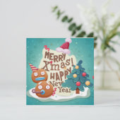 Weihnachtskarte Feiertagskarte (Stehend Vorderseite)