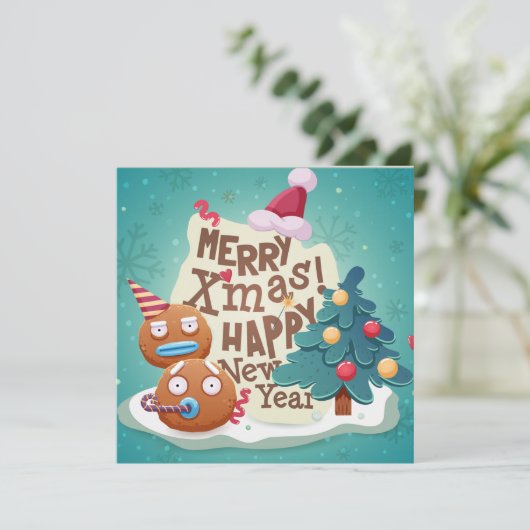 Weihnachtskarte Feiertagskarte (Stehend Vorderseite)