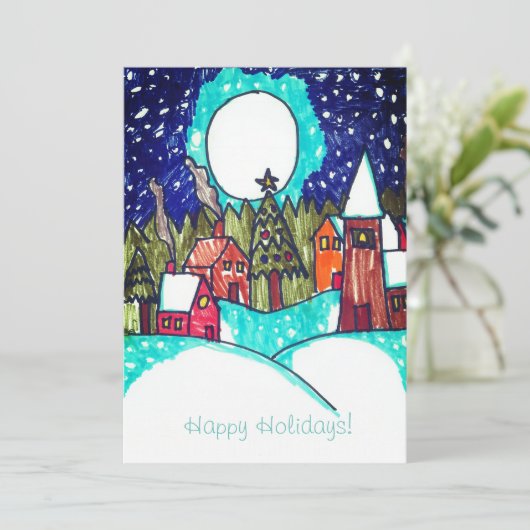 Weihnachtskarte Feiertagskarte (Stehend Vorderseite)