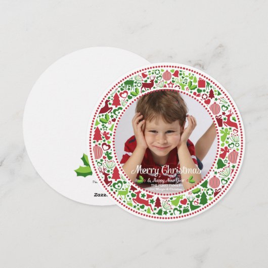 Weihnachtskarte Feiertagskarte (Vorne/Hinten)