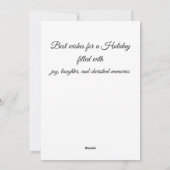 Weihnachtskarte Feiertagskarte (Rückseite)