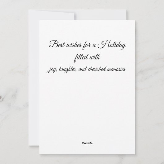 Weihnachtskarte Feiertagskarte (Rückseite)