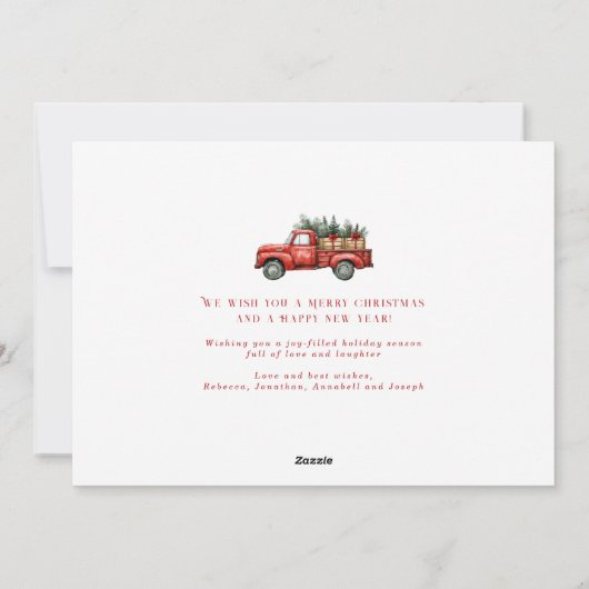 Weihnachtskarte Feiertagskarte (Rückseite)