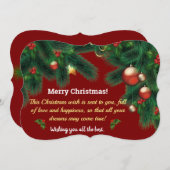 Weihnachtskarte Feiertagskarte (Vorne/Hinten)