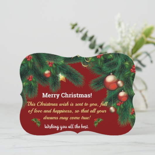 Weihnachtskarte Feiertagskarte (Stehend Vorderseite)