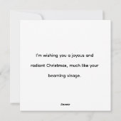 Weihnachtskarte! Feiertagskarte (Rückseite)