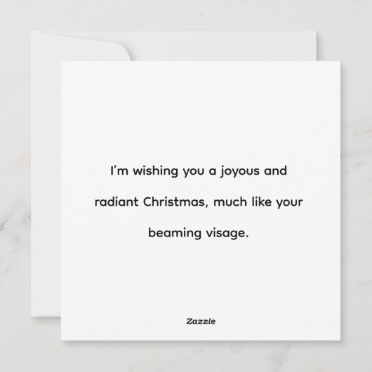 Weihnachtskarte! Feiertagskarte (Rückseite)