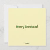 Weihnachtskarte Feiertagskarte (Rückseite)