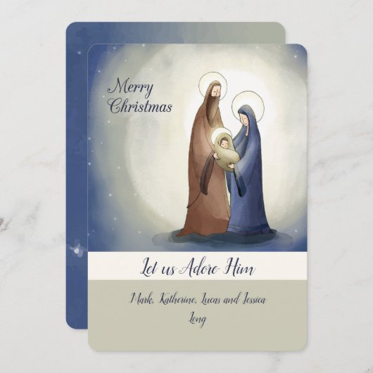 Weihnachtskarte Feiertagskarte (Vorne/Hinten)