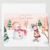 Weihnachtskarte Feiertagskarte (Vorne/Hinten)