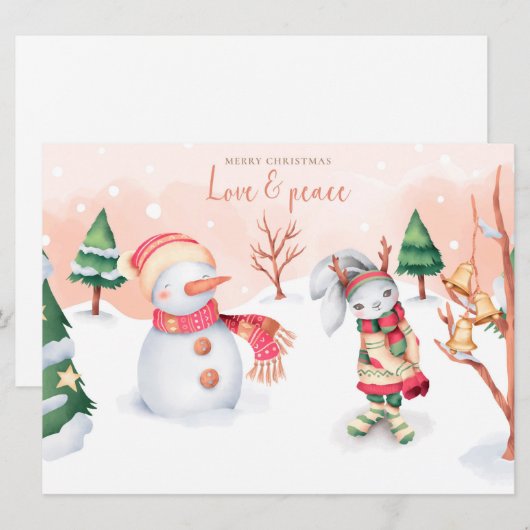 Weihnachtskarte Feiertagskarte (Vorne/Hinten)