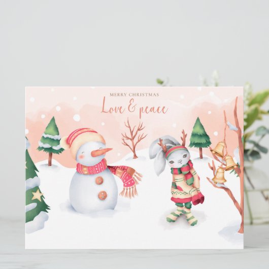 Weihnachtskarte Feiertagskarte (Stehend Vorderseite)