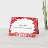 Weihnachtskarte Feiertagskarte (Rückseite)