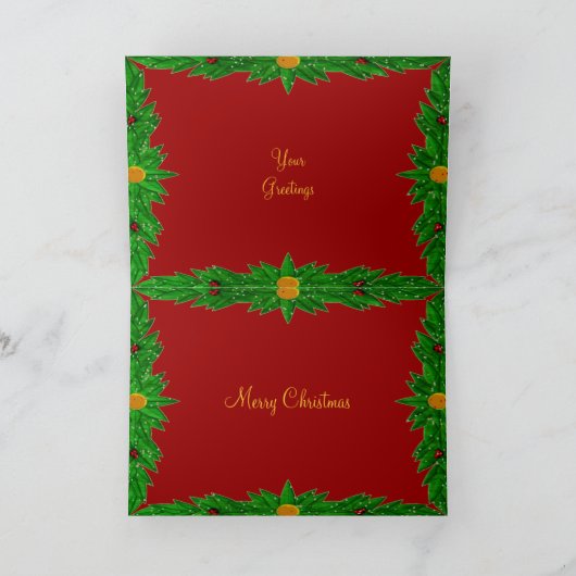 Weihnachtskarte Feiertagskarte (Innenseite)