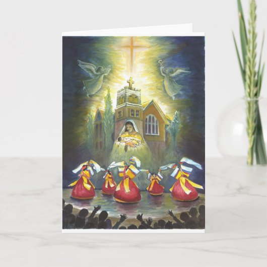 Weihnachtskarte Feiertagskarte (Vorderseite)
