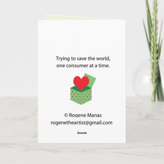 Weihnachtskarte Feiertagskarte (Rückseite)