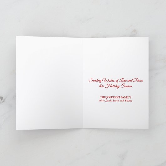 Weihnachtskarte Feiertagskarte (Innenseite)