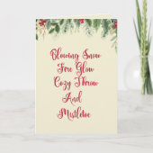 Weihnachtskarte Feiertagskarte (Vorderseite)