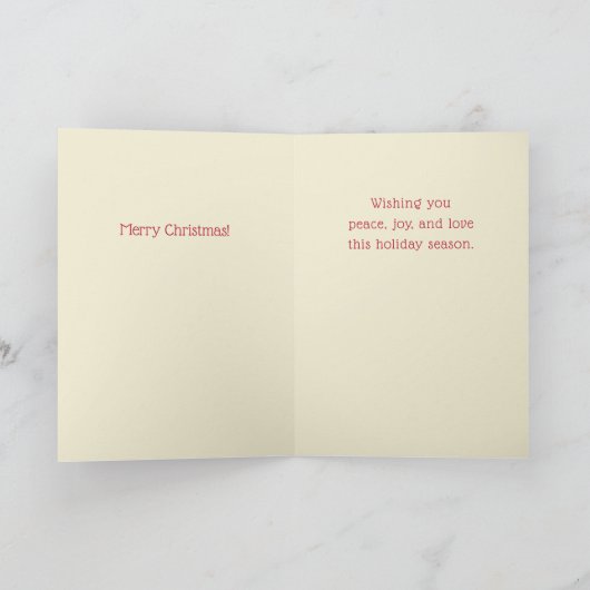 Weihnachtskarte Feiertagskarte (Innenseite)