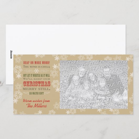 Weihnachtskarte Feiertagskarte (Vorne/Hinten)