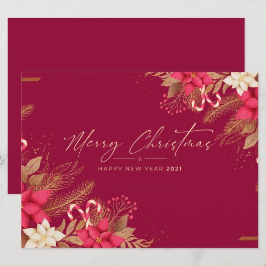 Weihnachtskarte Feiertagskarte (Vorne/Hinten)