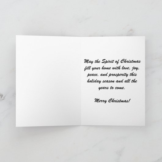 Weihnachtskarte Feiertagskarte (Innenseite)