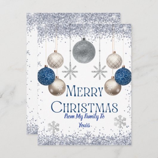 Weihnachtskarte Feiertagskarte (Vorne/Hinten)