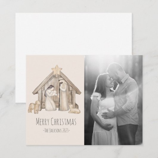 Weihnachtskarte Feiertagskarte (Vorne/Hinten)