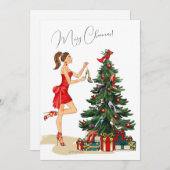 Weihnachtskarte Feiertagskarte (Vorne/Hinten)