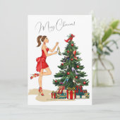 Weihnachtskarte Feiertagskarte (Stehend Vorderseite)