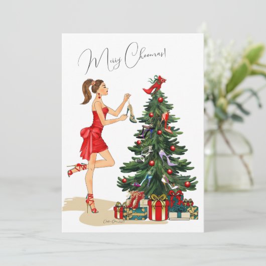 Weihnachtskarte Feiertagskarte (Stehend Vorderseite)