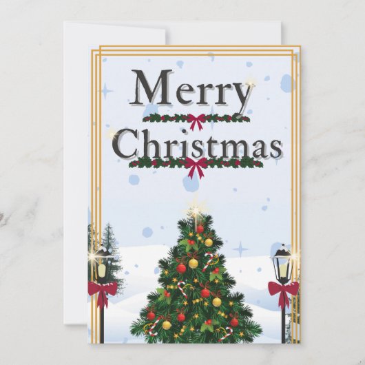 Weihnachtskarte Feiertagskarte (Vorderseite)