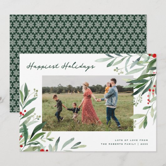 Weihnachtskarte Feiertagskarte (Vorne/Hinten)