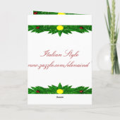 Weihnachtskarte Feiertagskarte (Rückseite)