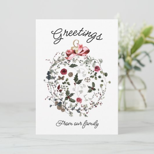 Weihnachtskarte Feiertagskarte (Stehend Vorderseite)