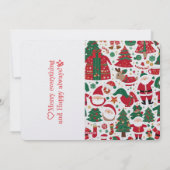 Weihnachtskarte Feiertagskarte (Rückseite)