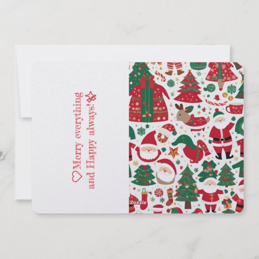 Weihnachtskarte Feiertagskarte (Rückseite)