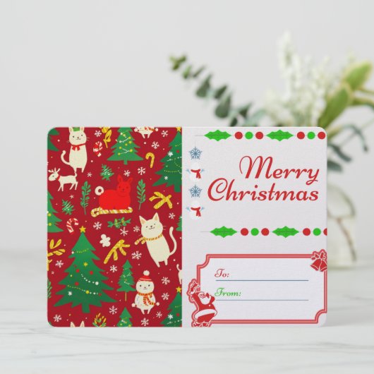 Weihnachtskarte Feiertagskarte (Stehend Vorderseite)