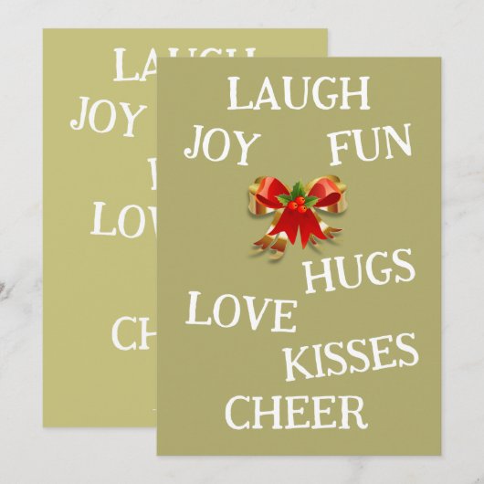 Weihnachtskarte Feiertagskarte (Vorne/Hinten)