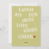 Weihnachtskarte Feiertagskarte (Rückseite)